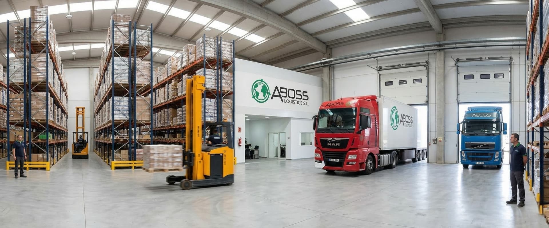 ABOSS Logistics fleet and warehouse